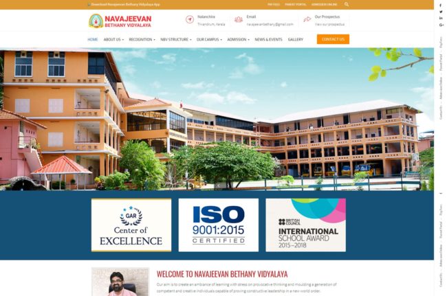 educational website design kerala