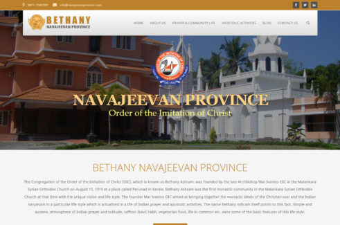 church website design kerala