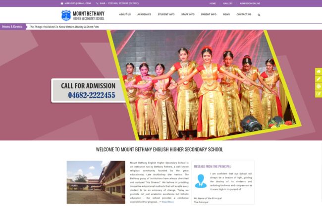 school website design kerala
