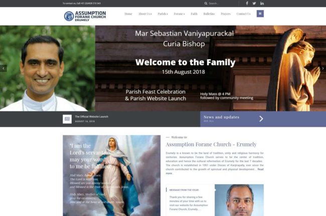 church website design kerala