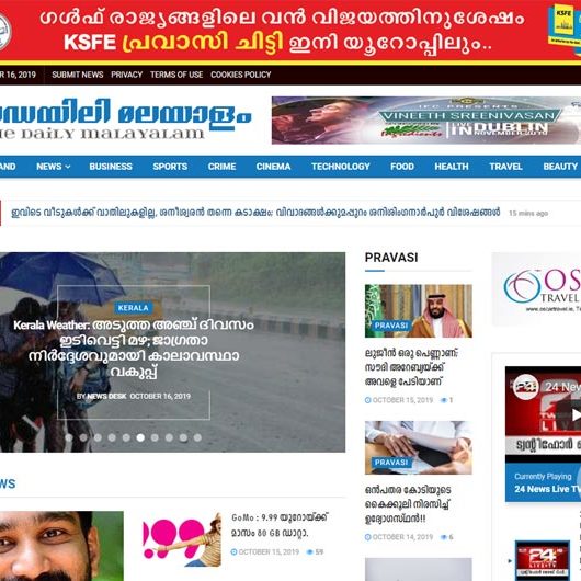 news portal web developer kerala