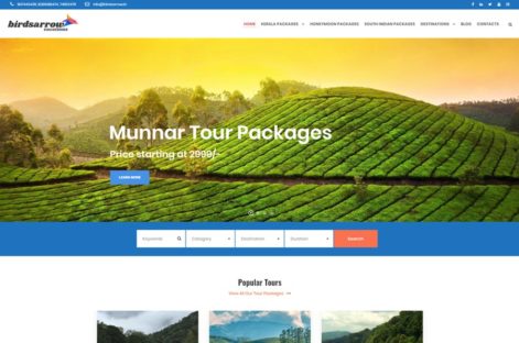 travel tour website development kerala