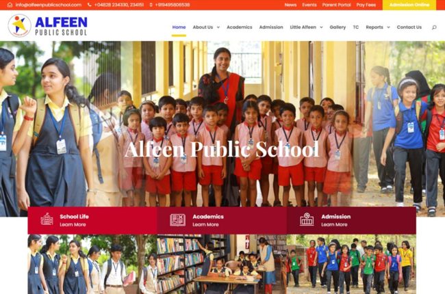 school website development company kottayam